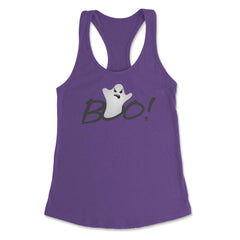 Boo! Ghost Humor Halloween Shirts & Gifts Women's Racerback Tank - Purple