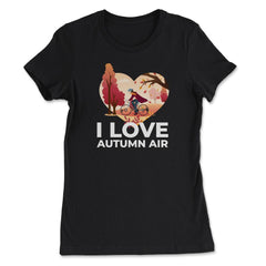 I Love Autumn Air Heart Design Gift design - Women's Tee - Black
