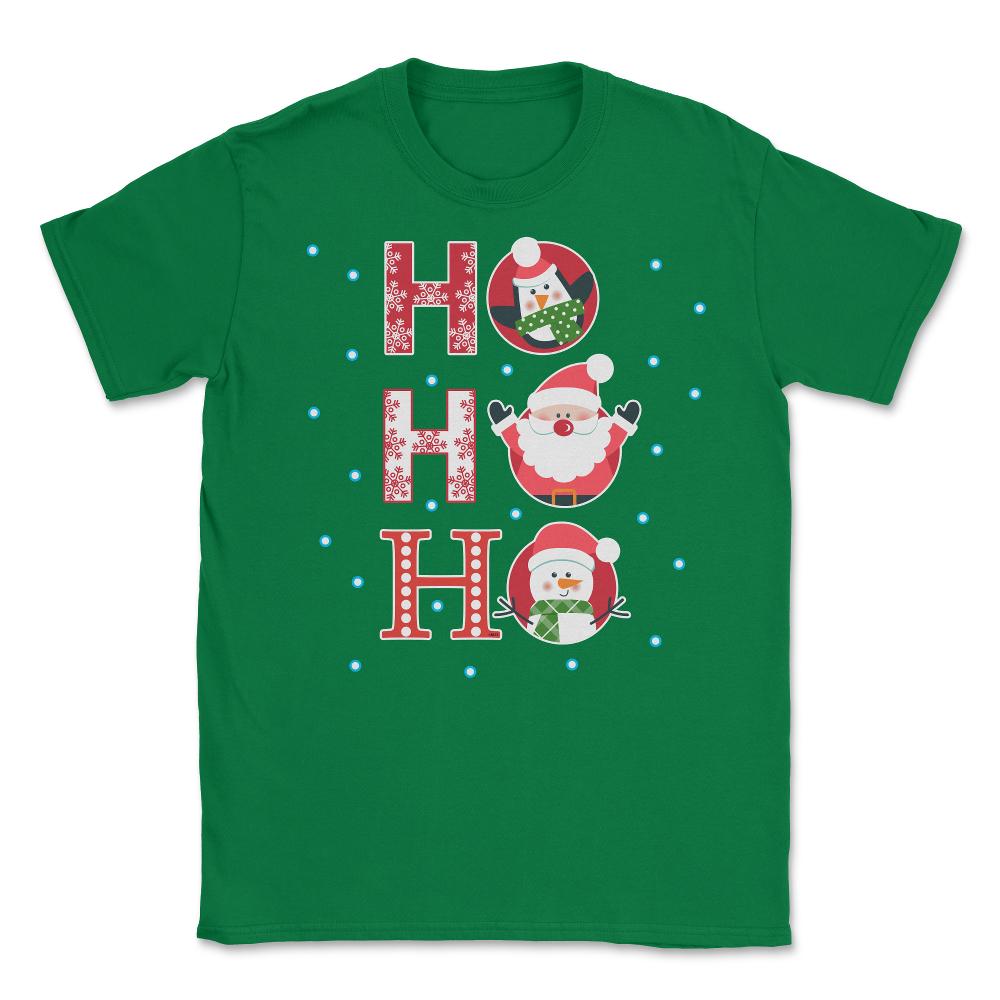 HO HO HO Christmas Funny Humor T-Shirt Tee Gift Unisex T-Shirt - Green