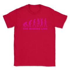 Mom, The Missing Link Unisex T-Shirt - Red