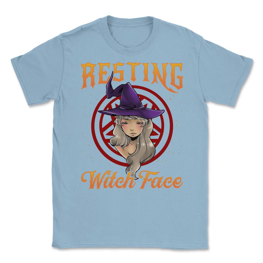 Resting Witch Face ANIME Witch Girl Character Gift Unisex T-Shirt - Light Blue