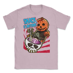 Snack O'lanterns Halloween Funny Costume Design graphic Unisex T-Shirt - Light Pink