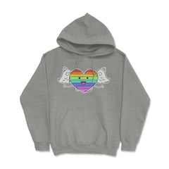 Rainbow Heart Gay Pride Month t-shirt Shirt Tee Gift Hoodie - Grey Heather
