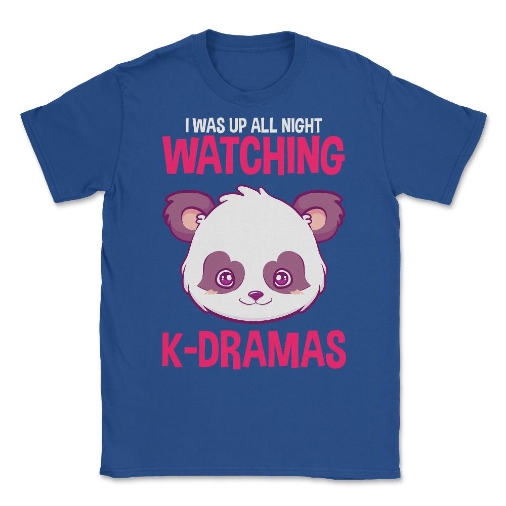 Cute Panda K-Drama Funny Korean graphic Unisex T-Shirt - Royal Blue