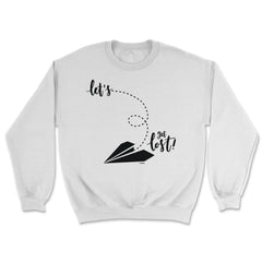 Let's get lost! graphic Novelty tee by No Limits prints - Unisex Sweatshirt - White