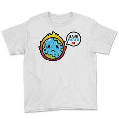 Earth Day Mascot Save Earth Gift for Earth Day product Youth Tee - White