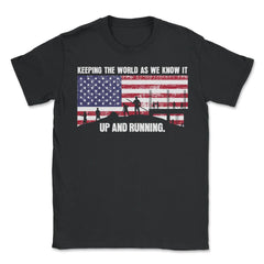 Patriotic Construction Worker Keeping The World Running product - Unisex T-Shirt - Black