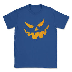 Grinning Pumpkin Funny Halloween costume T-Shirt Unisex T-Shirt - Royal Blue