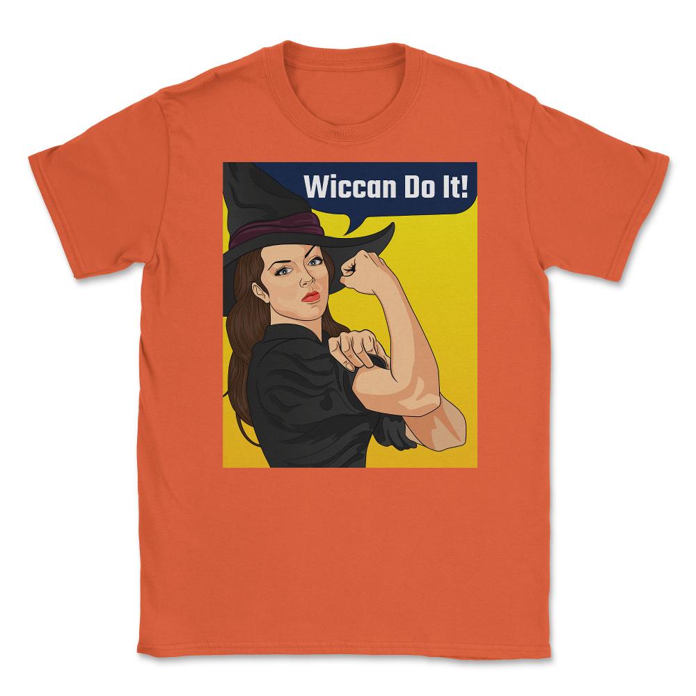 Rosie the Riveter Wiccan Do It! Feminist Witch Retro print Unisex - Orange