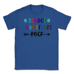 Funny School Counselors Rock Trendy Counselor Appreciation product - Royal Blue