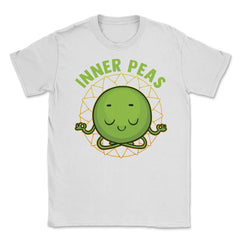 Inner Peas Funny Inner Peace Foodie Pun Meme design Unisex T-Shirt - White