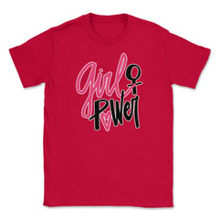 Girl Power Female Symbol T-Shirt Feminism Shirt Top Tee Gift  Unisex - Red