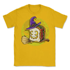 Sand-Witch Funny Halloween Witch Sandwich Humor Unisex T-Shirt - Gold