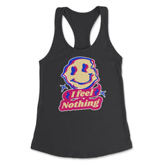 I Feel Nothing Funny Anti-Valentines Day Melting Smiley Icon graphic - Black