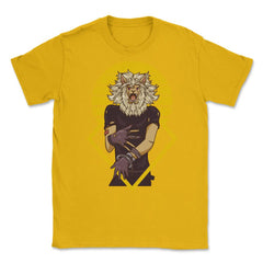 Leo Zodiac Sign Retro Vintage Anime Zodiac Art product Unisex T-Shirt - Gold