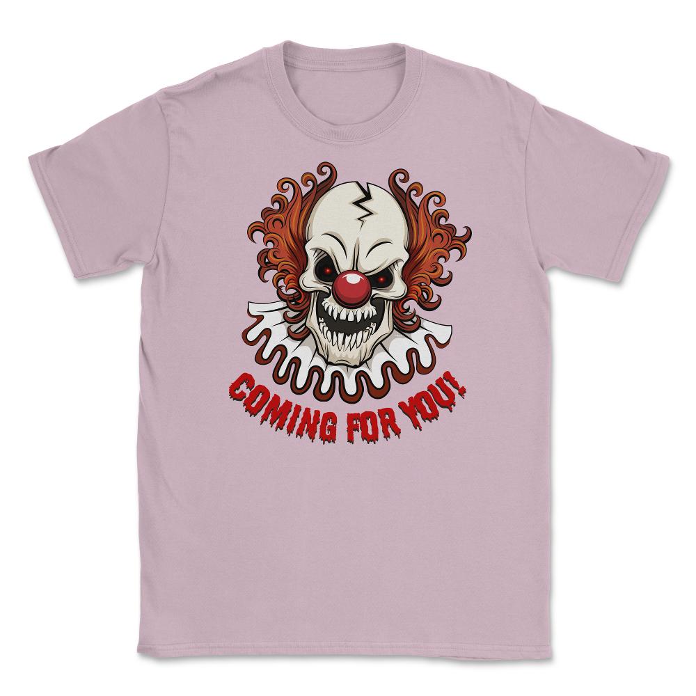 Scary Clown Creepy Halloween Shirt Gifts T Shirt T Unisex T-Shirt - Light Pink