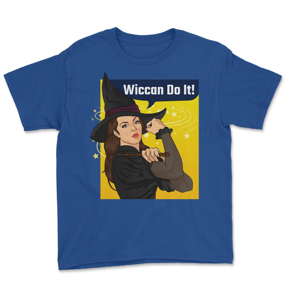 Rosie the Riveter Wiccan Do It! Feminist Witch Retro product Youth Tee - Royal Blue