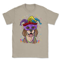 Mardi Gras Beagle with Jester hat & masquerade mask Funny product - Cream