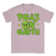 Peas On Earth Funny Peace On Earth Foodie Pun Meme print Unisex - Light Pink