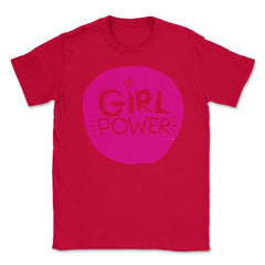 Girl Power Words t-shirt Feminism Shirt Top Tee Gift (2) Unisex - Red