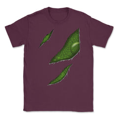 Women Alien Reptile Ragged Halloween T Shirts & Gifts Unisex T-Shirt - Maroon