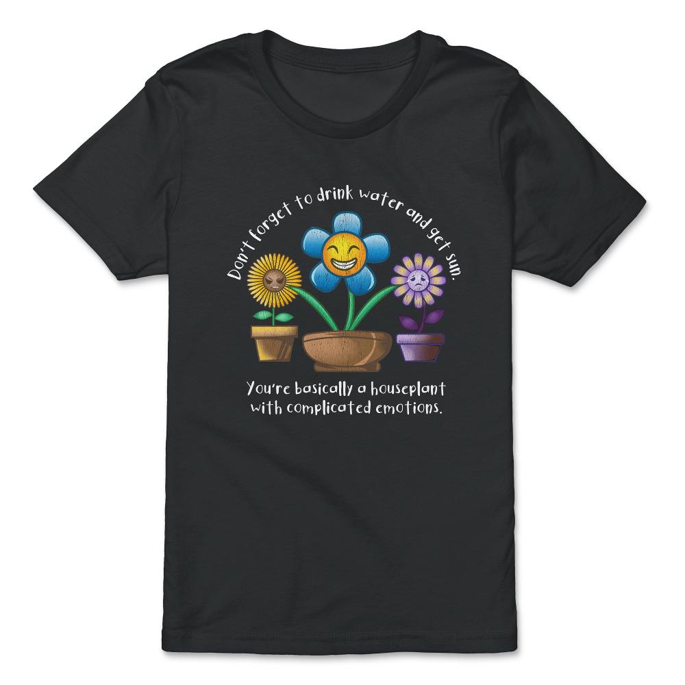 Don’t Forget To Drink Water & Get Sun Hilarious Plant Meme product - Premium Youth Tee - Black